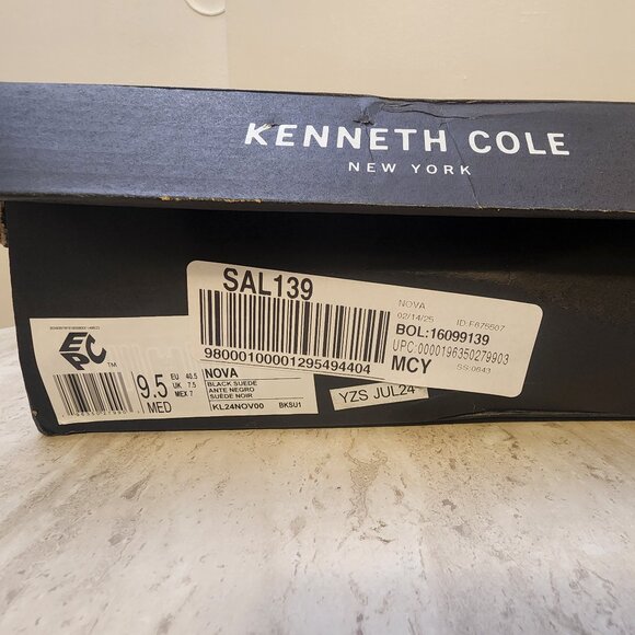 Kenneth Cole New York Womens Black Suede 9.5M -B017 - Picture 8 of 9